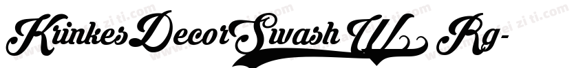 KrinkesDecorSwash W01 Rg字体转换